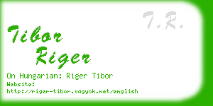 tibor riger business card